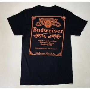 Junk Food Budweiser Beer Graphic T-shirt Women XS Black Short Sleeve